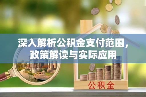 古坑深入解析公积金支付范围，政策解读与实际应用
